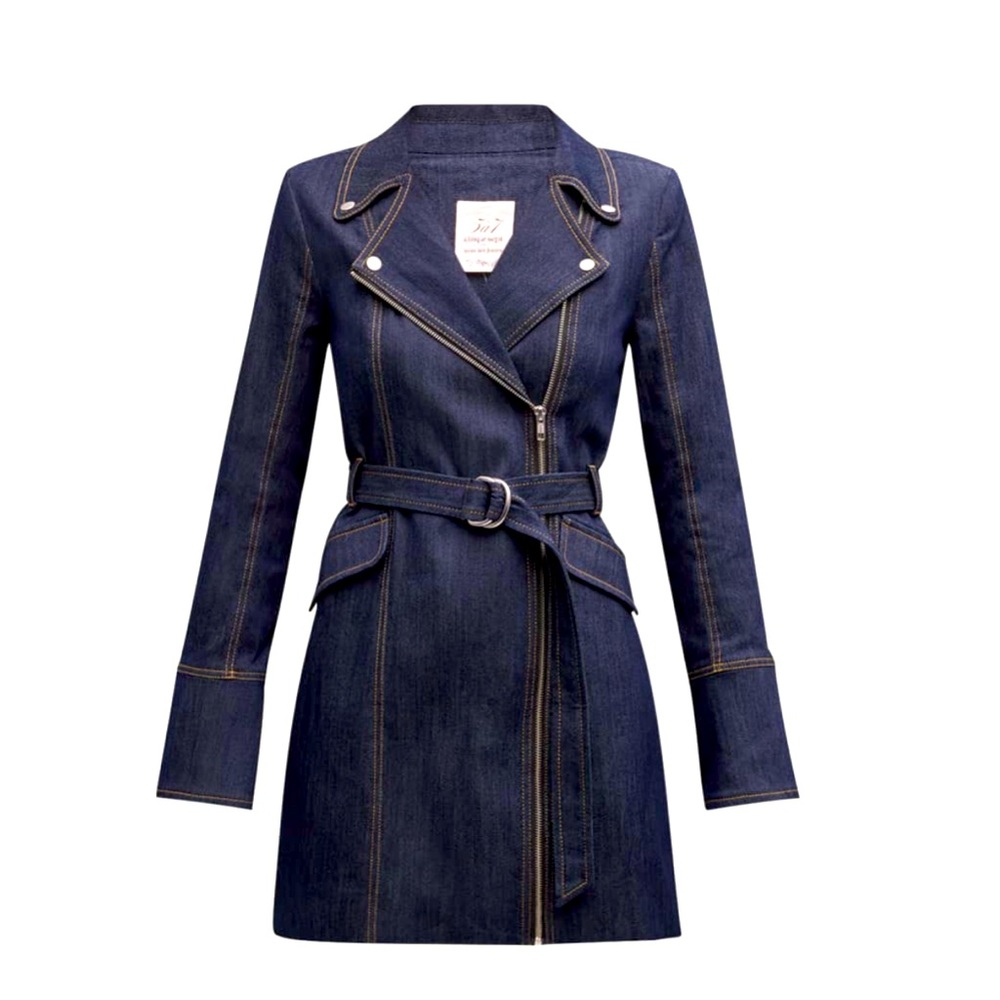 Cinq a Sept Evie Belted Denim Mini Dress - Size 4